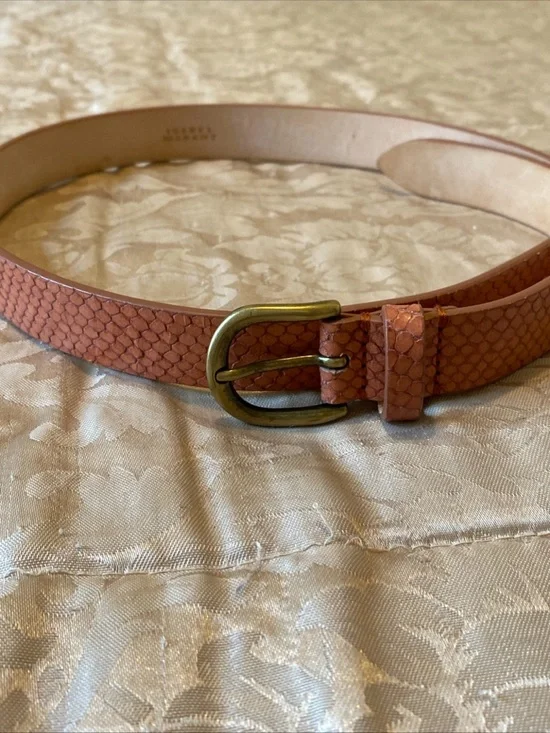 Isabel Marant Rust Brown Textured Goat Leather Belt - Picture 2 of 11